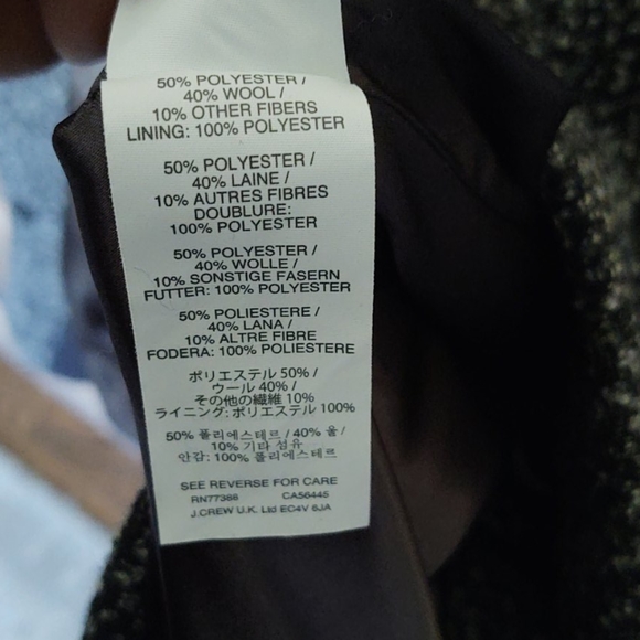 J.Crew cropped wool blend coat sz 14 women's - Picture 17 of 17